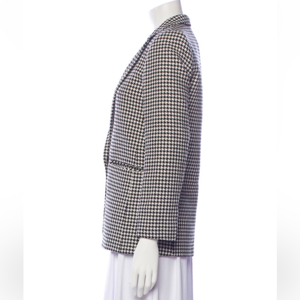 Sandro houndstooth black white womens blazer M black white - Picture 2 of 3